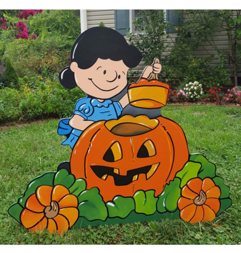 Halloween Yard Art Peanuts hand Painted Etsy