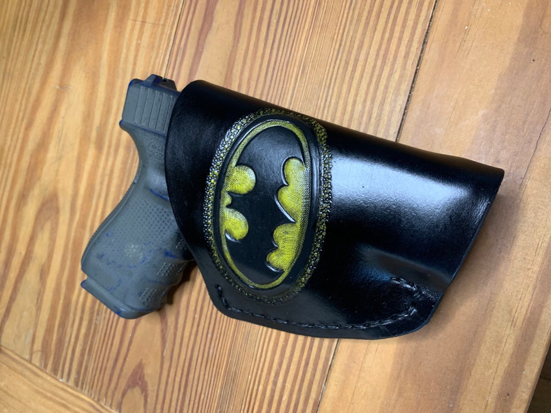 Bat Holster Hand Tooled Leather Holster. 1911, Ruger, Kimber, Glock