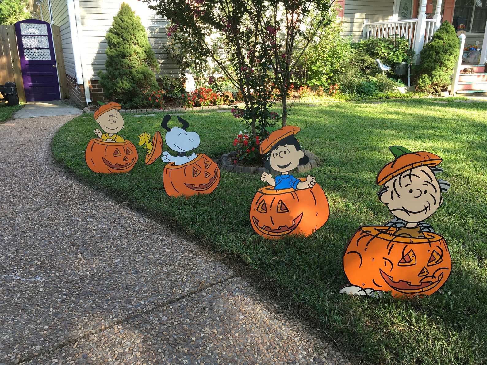 Pumpkin Halloween Yard Art Peanuts Etsy