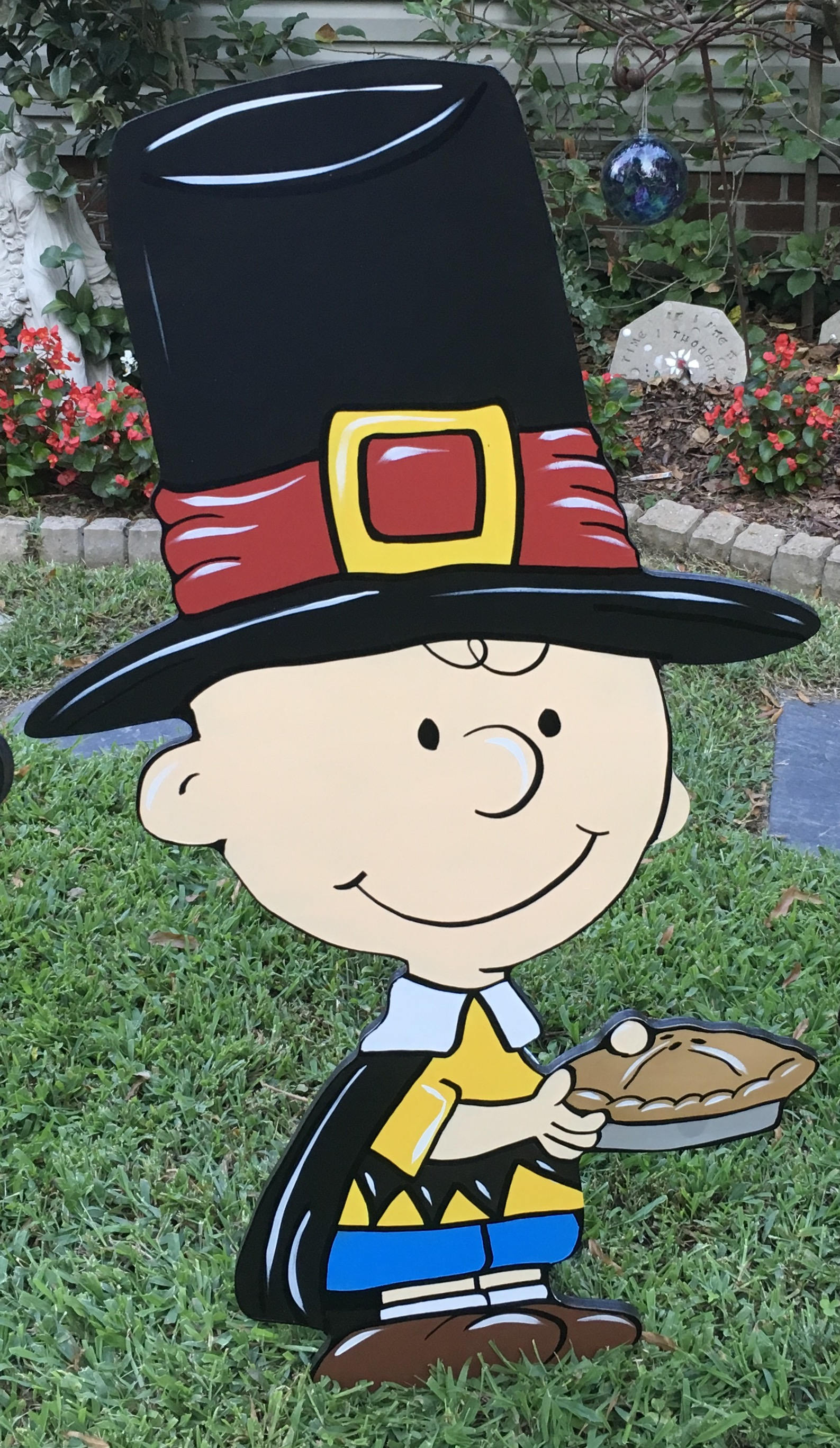 Thanksgiving Hand Painted Yard Art Group of 4 Etsy