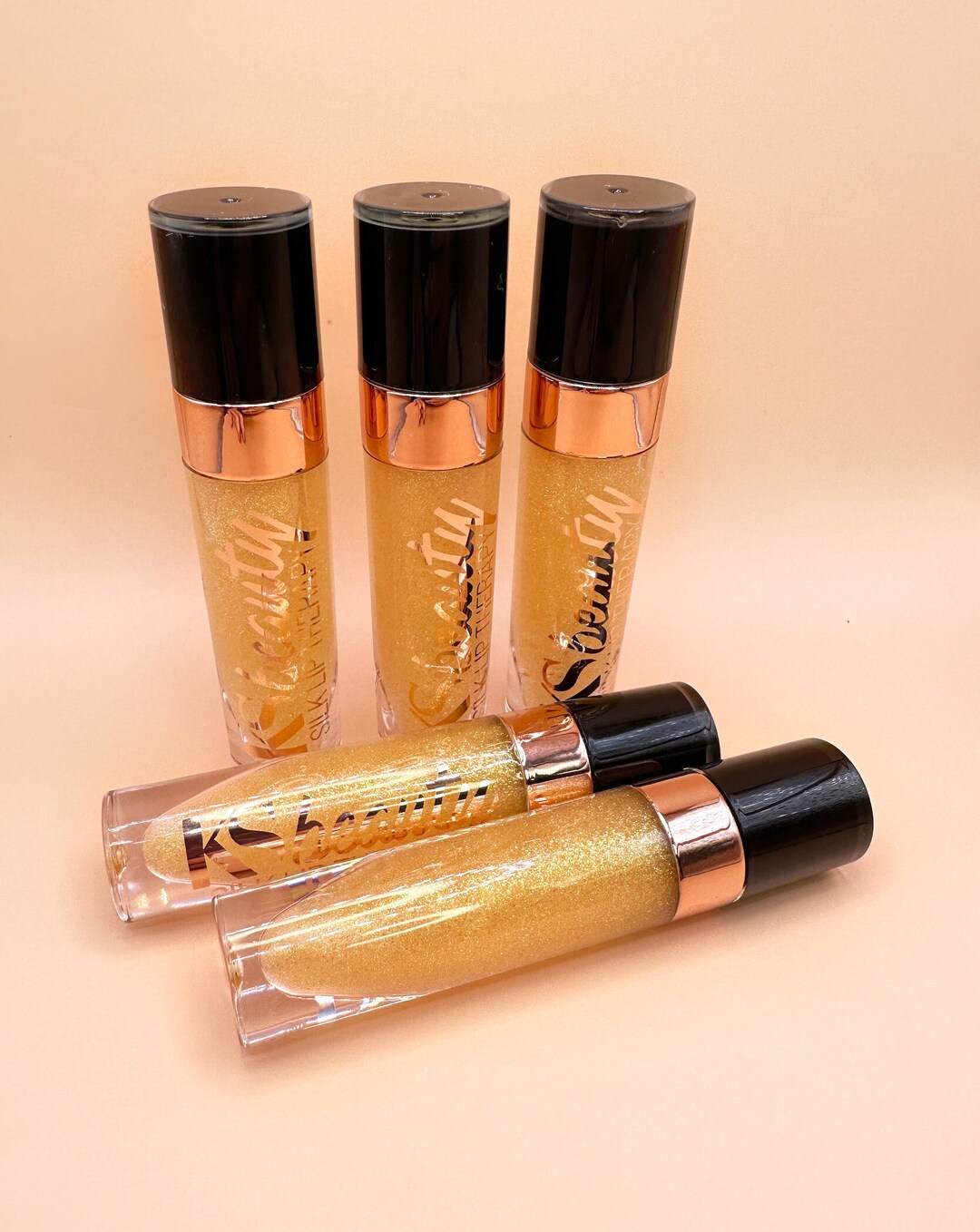 Gold Lip Therapy Clear Glitter Lip Balm Hydrating & Etsy