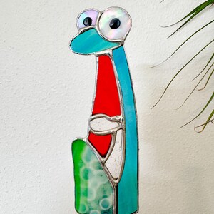 Anchovy Stained Glass Plant Stake - Etsy