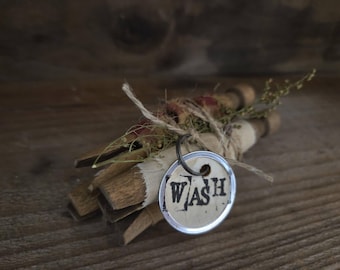 Primitive Clothespins Bundle  ~ Laundry Room WASH Tag ~ Primitive ~ Country ~ Rustic ~ Farmhouse ~ Vintage Look