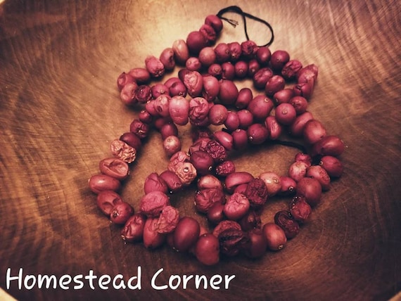Dried Cranberry Garland ~ 48" or 36" ~ Handmade ~ Primitive Rustic Country ~ Homestead Farmhouse Christmas