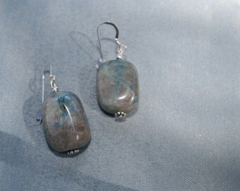 Ajoite and Papagpote Earrings Love, returning to a state of grace, connection with higher dimensions, beyond the body 4833