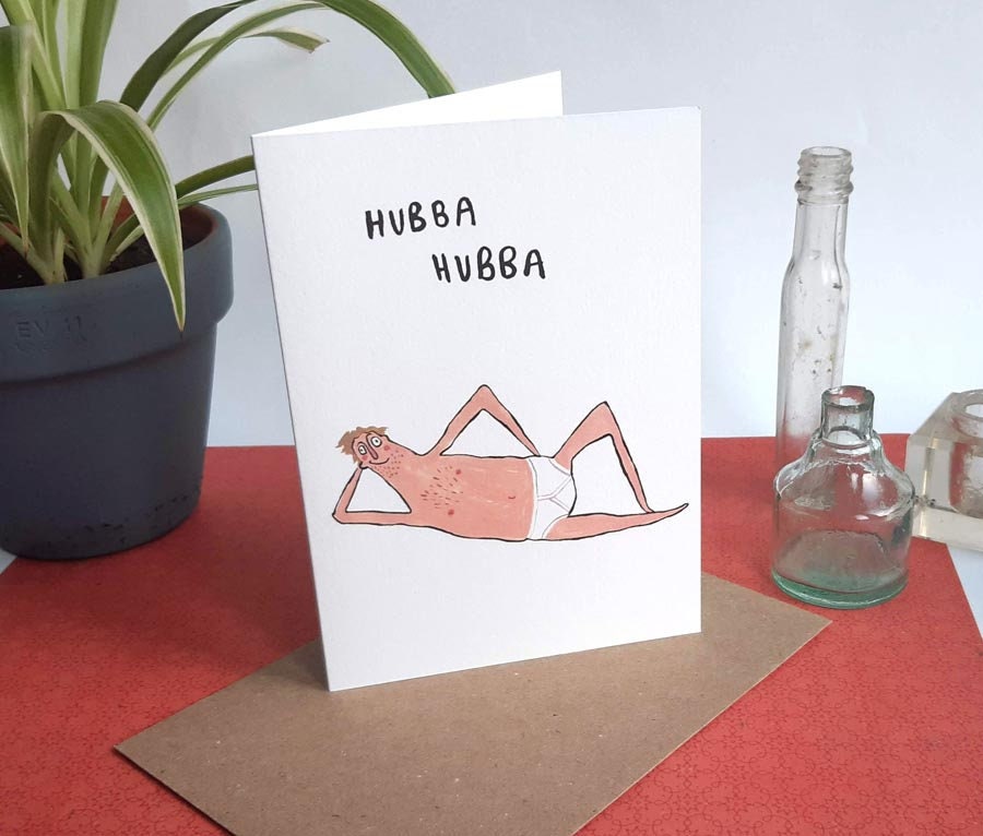 Funny greetings card sexy men husband boyriend anniverasry valentines