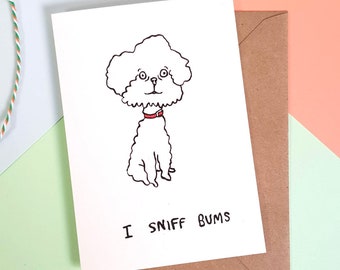 Cute dog card greetings card dog illustration