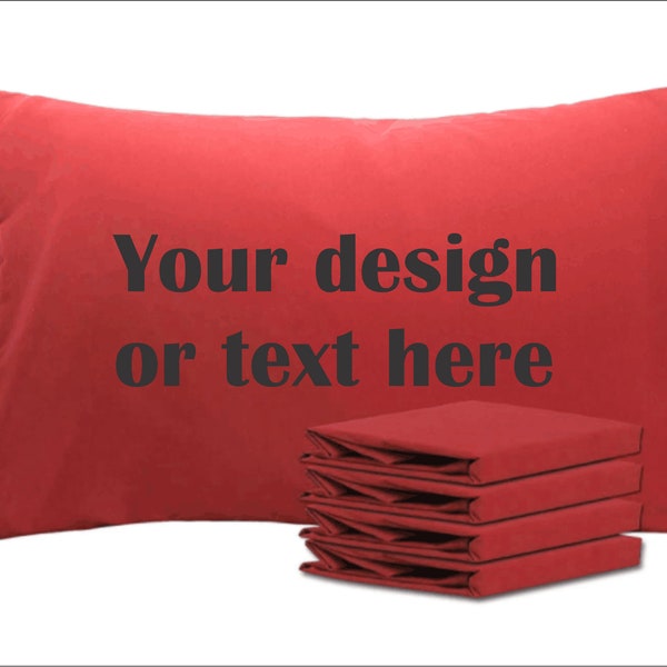 Custom Pillowcase - Red Pillowcase - Girl Pillowcase - Adult Pillow Cases - Standard Pillow Case - Custom Bed Sheet - Queen Pillowcase