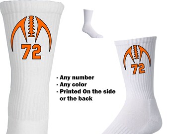 numbered football socks