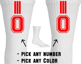sports socks with numbers