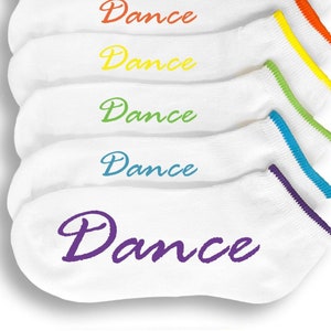 Dance Socks -6 PAIRS of Custom Dance Socks Basketball socks Volleyball Socks Number Socks cheer socks Football socks with numbers Volleyball