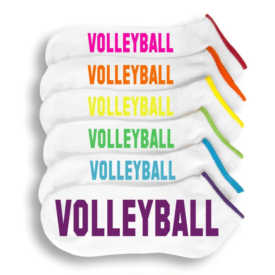 Volleyball Socks 6 Pairs of Custom Volleyball Socks Mascot Etsy