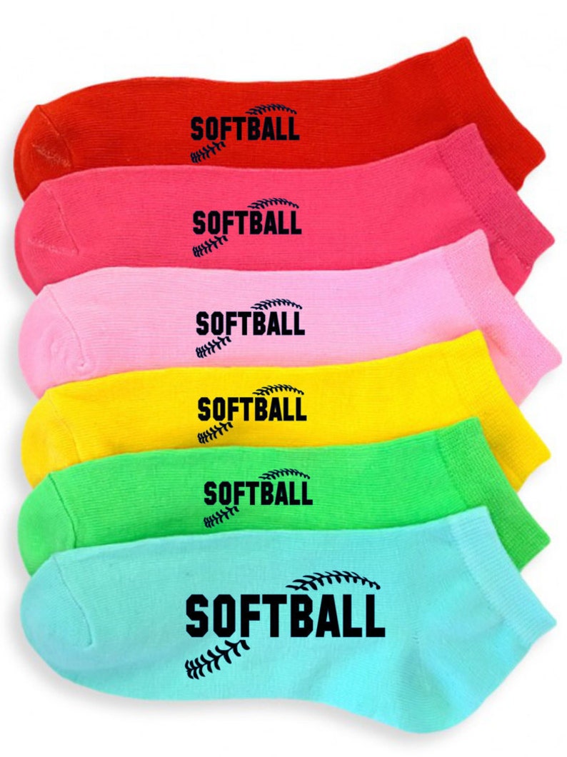 Softball Socks 6 Pairs of Custom Printed Softball Socks Name Etsy