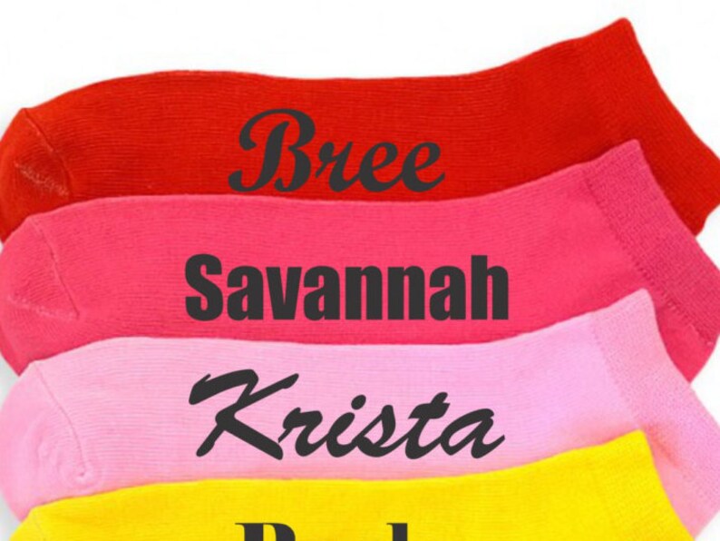 Your Name Socks 6 Pairs of Custom Your Name Socks Cheer Socks Etsy