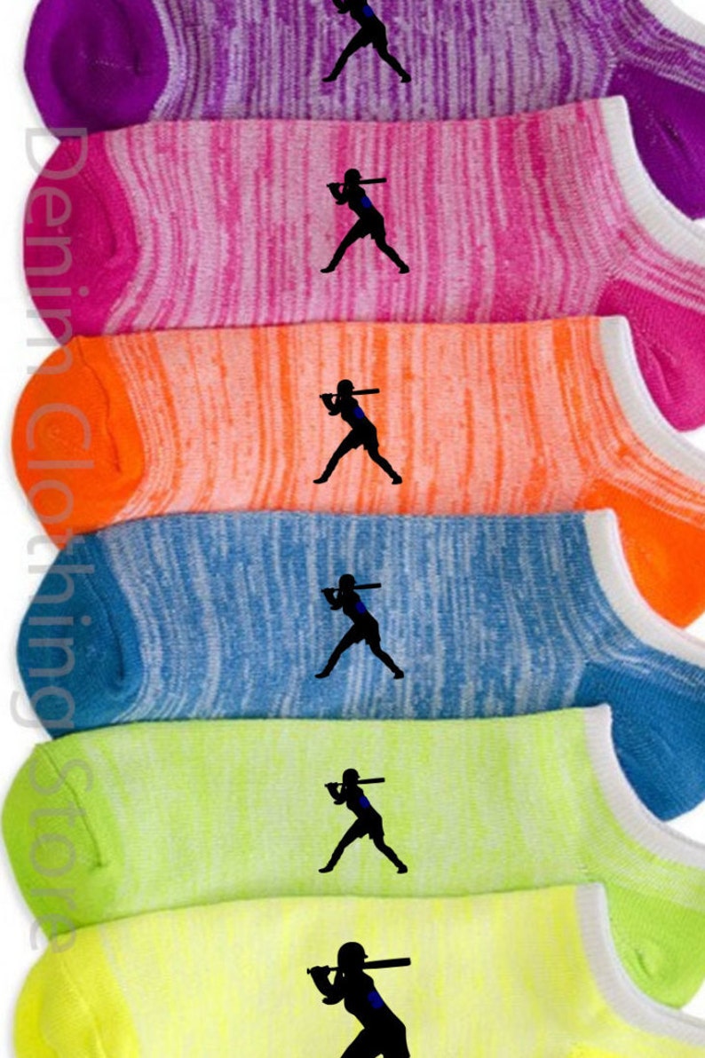 Softball Socks 6 Pairs of Custom Printed Softball Socks Name Etsy