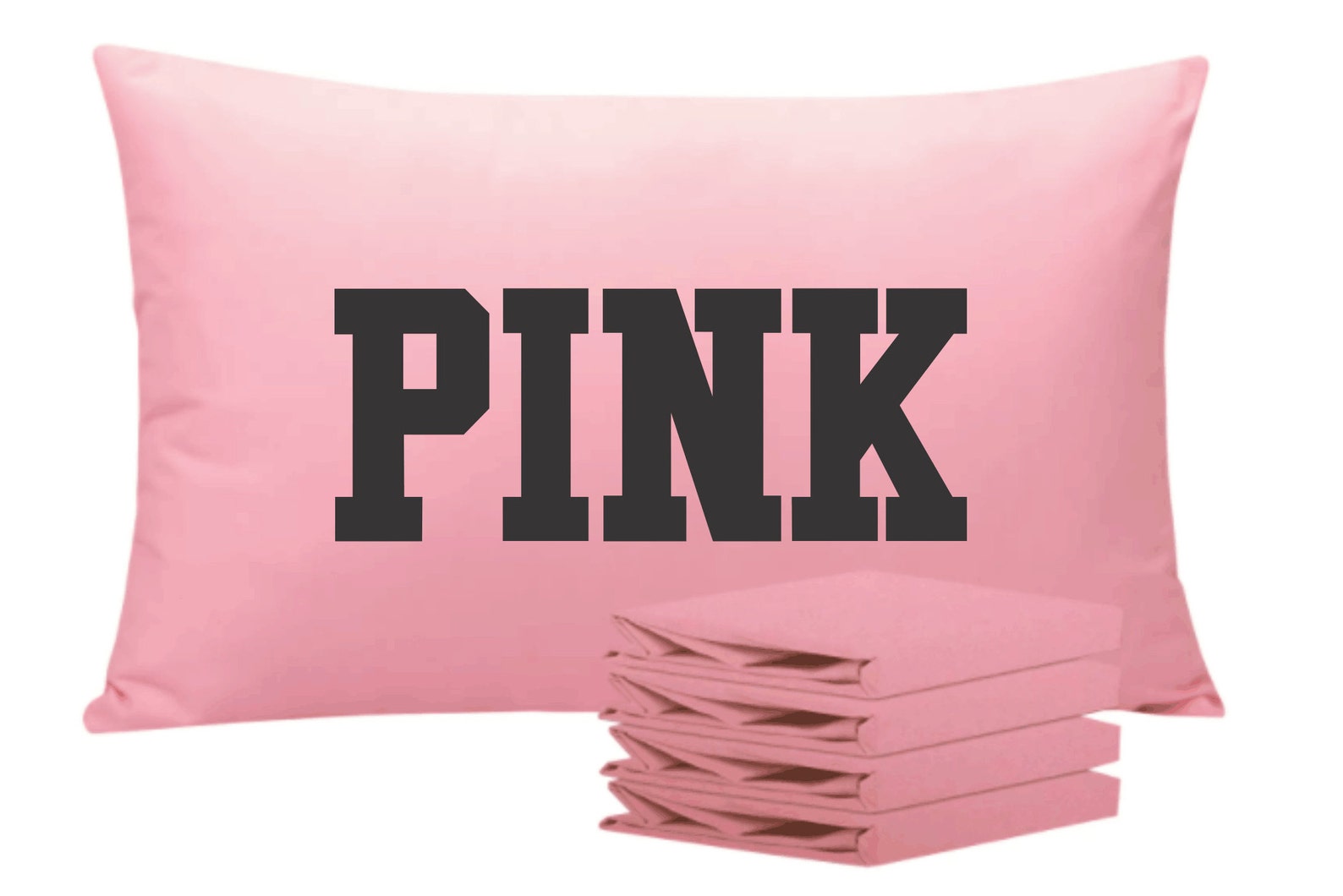 Custom Pillowcase Light Pink Pillowcase Personalized Etsy
