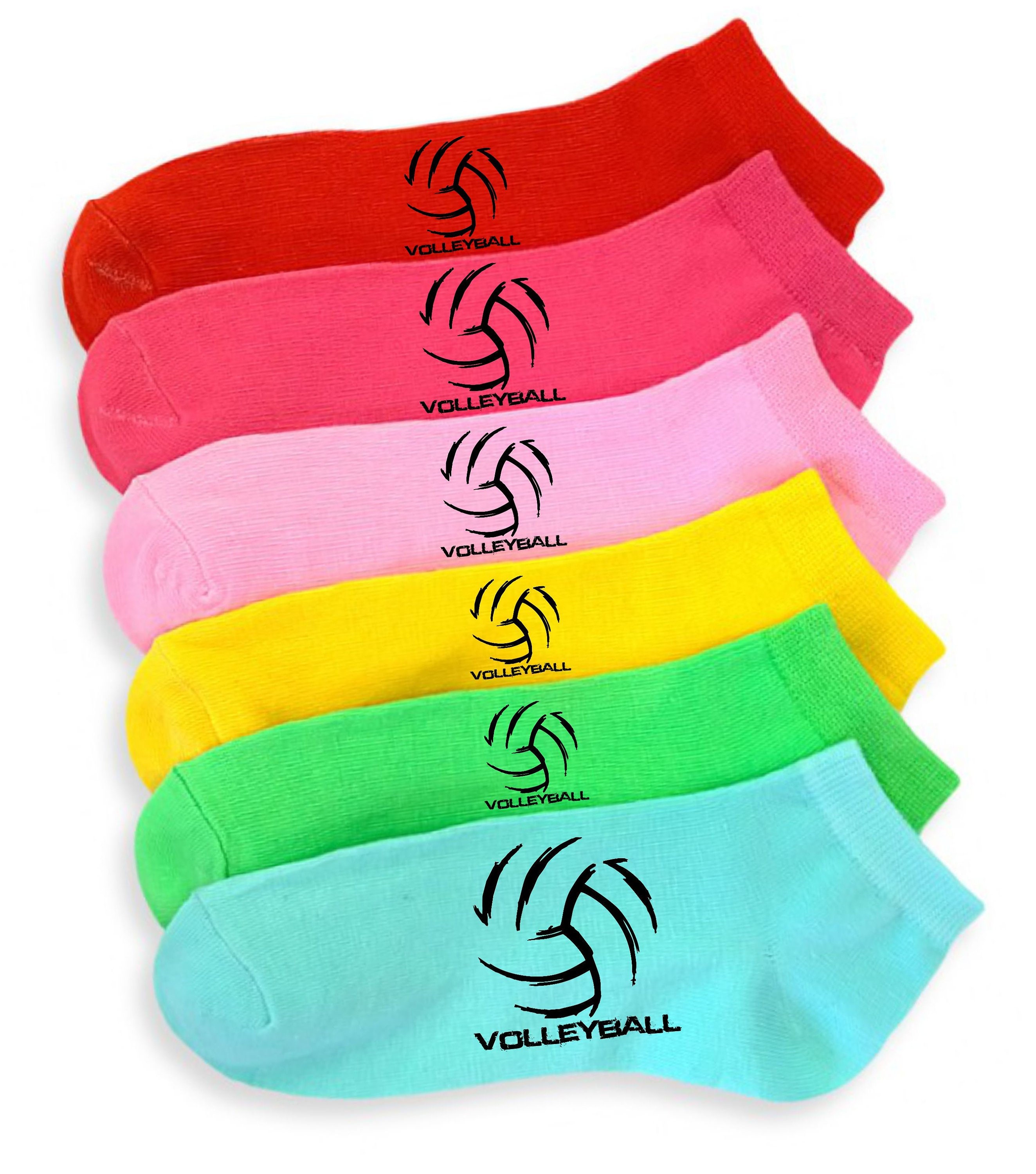 Volleyball Socks 6 Pairs of Custom Printed Etsy