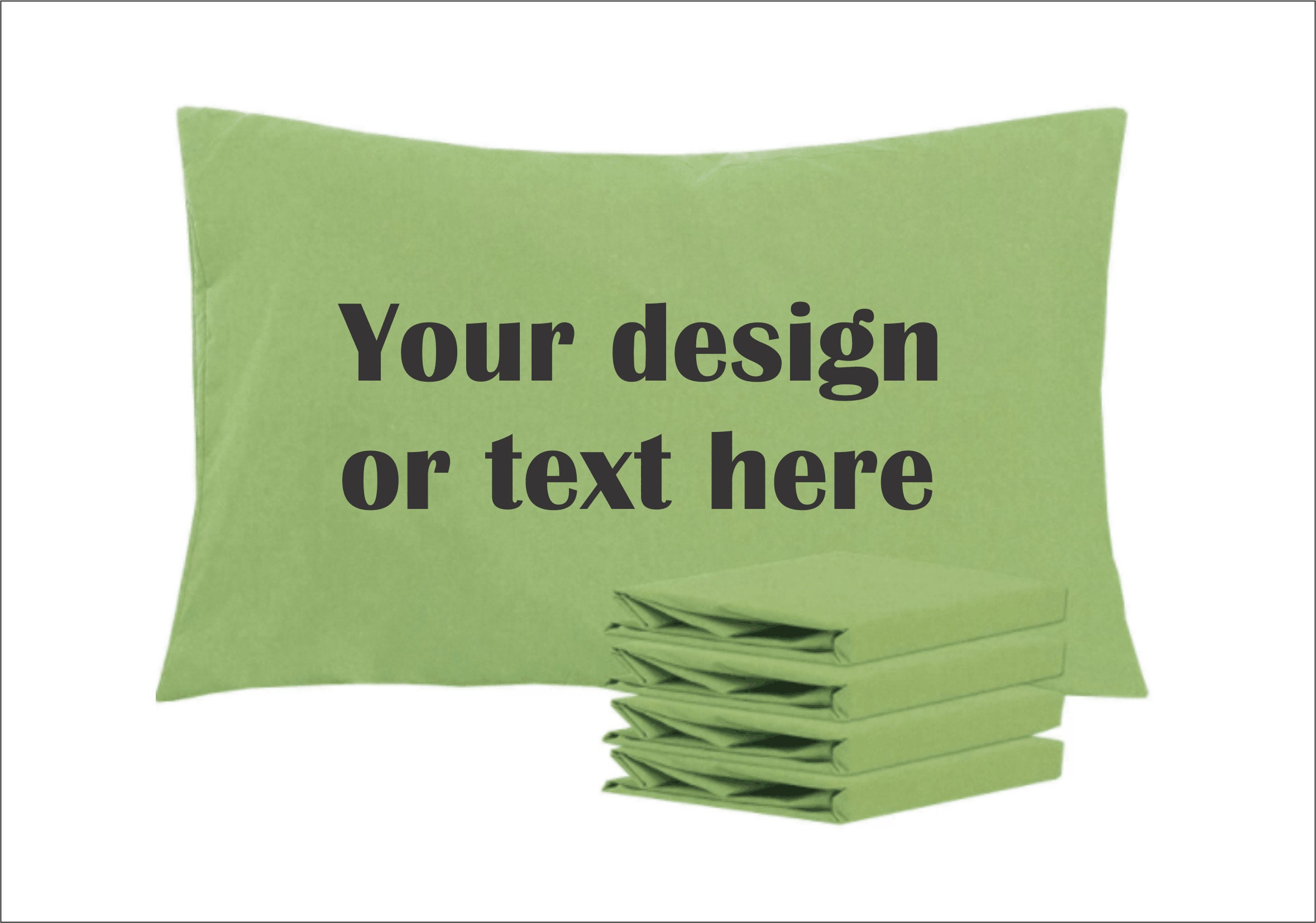 Custom Pillowcase Sage Green Pillowcase Pink Pillowcase Etsy