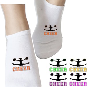Cheer Socks - &quot;5 PAIRS&quot; of Personalized Cheer Socks, Name Socks, Number Socks, Basketball socks, Football socks, Volleyball Socks