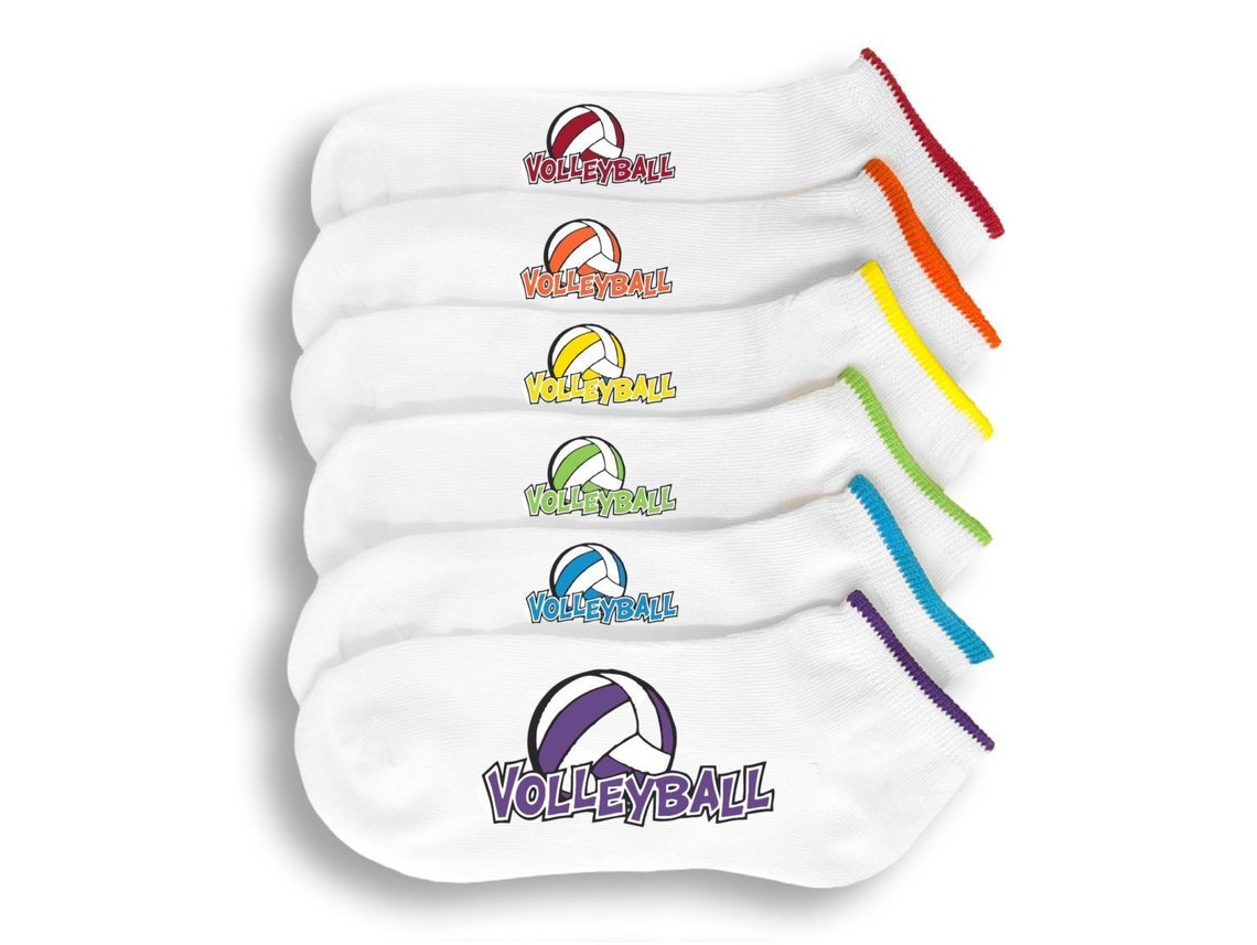 Volleyball Socks 6 Pairs of Custom volleyball Etsy