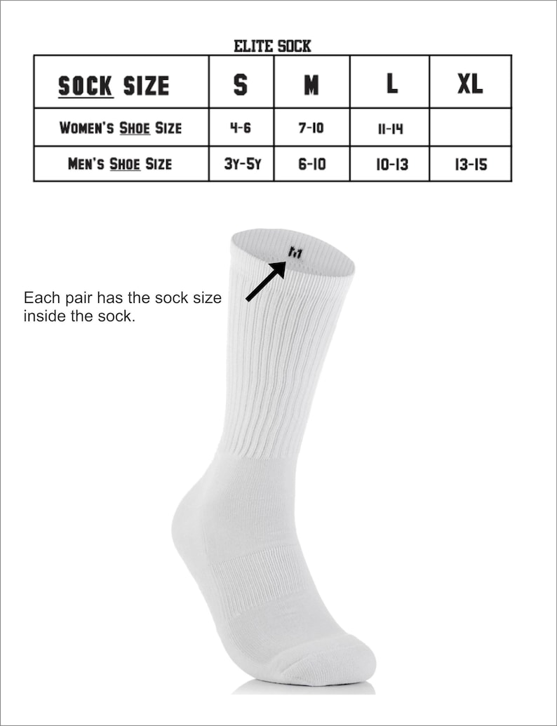 Personalized Elite Socks 3 Pairs of Personalized Crew Socks Etsy