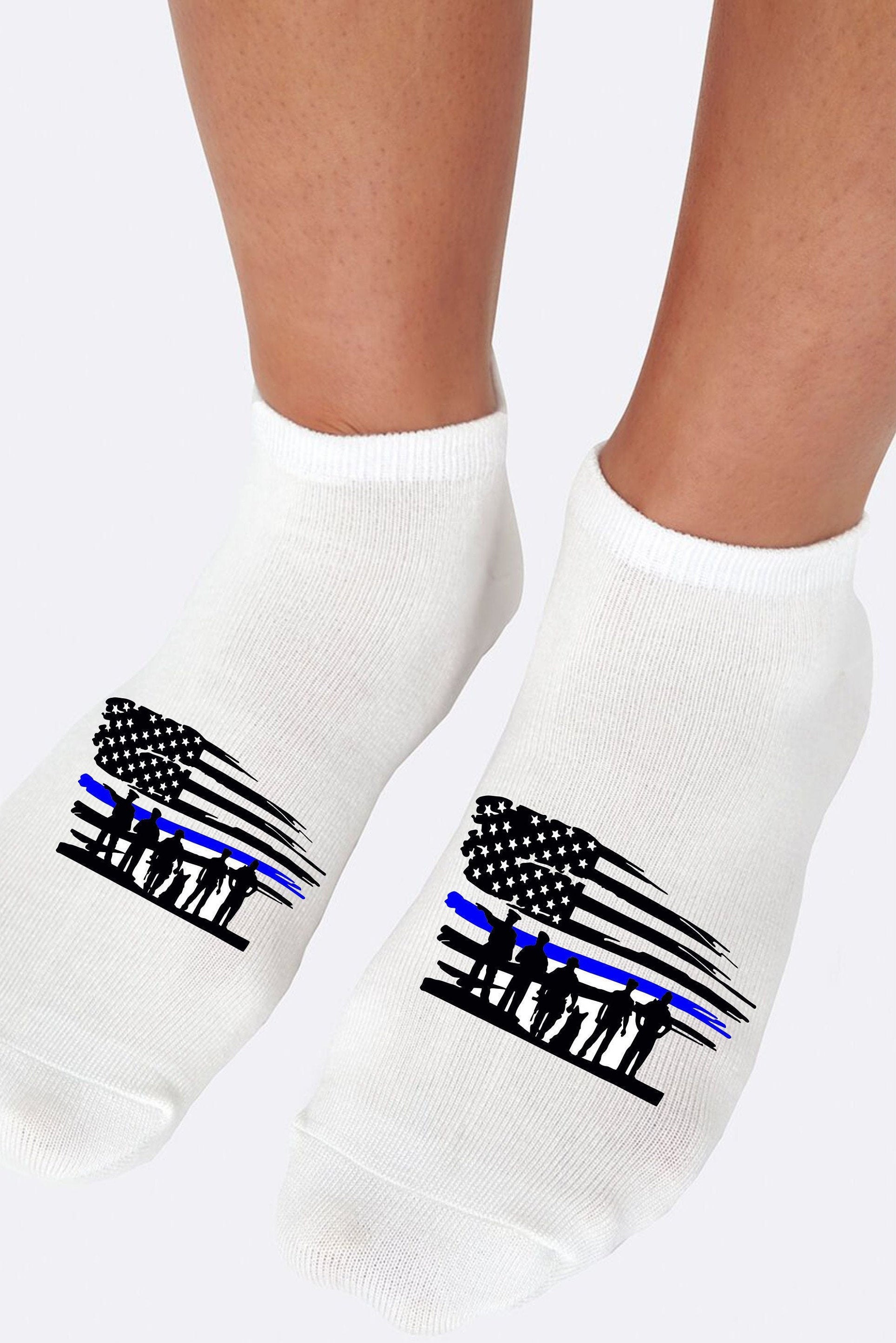 Thin Blue Line Socks - Etsy Thin Blue Line Socks - Etsy