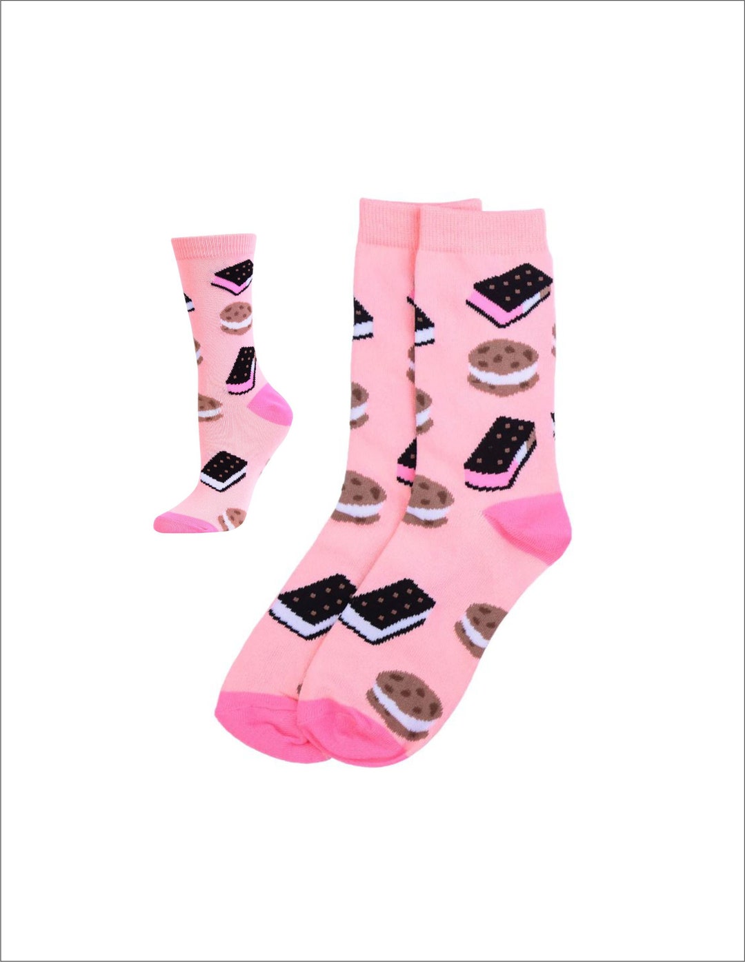 Ice Cream Socks 1 Pair of Cozy Cookie Socks Women's Etsy