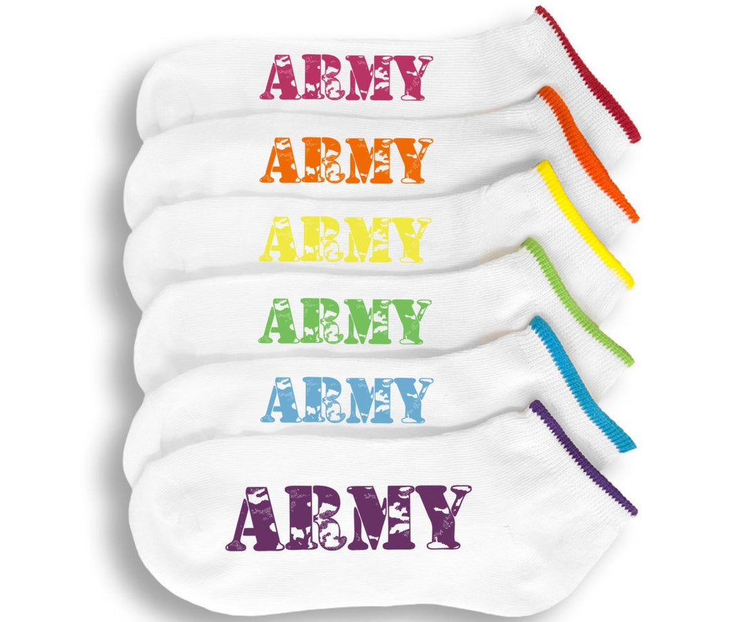 Army Socks 6 Pairs of Custom Army Socks Etsy