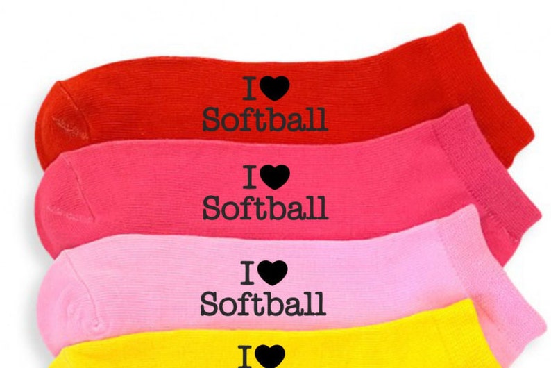 Softball Socks 6 Pairs of Custom Printed Softball Socks Name Etsy