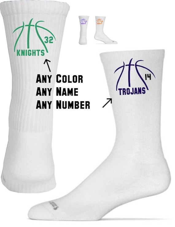 3 Pairs of Custom Sport Socks Number Socks cheer socks Football socks with numbers Soccer Baseball Basketball Socks Volleyball Number Socks