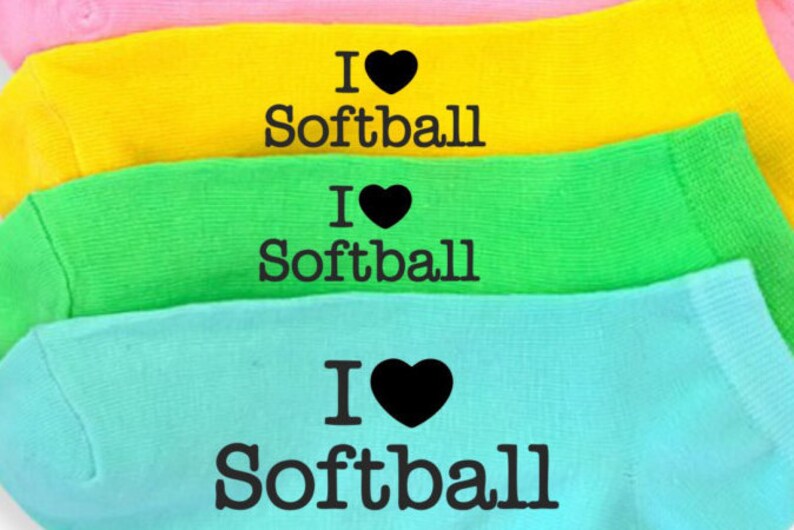 Softball Socks 6 Pairs of Custom Printed Softball Socks Name Etsy