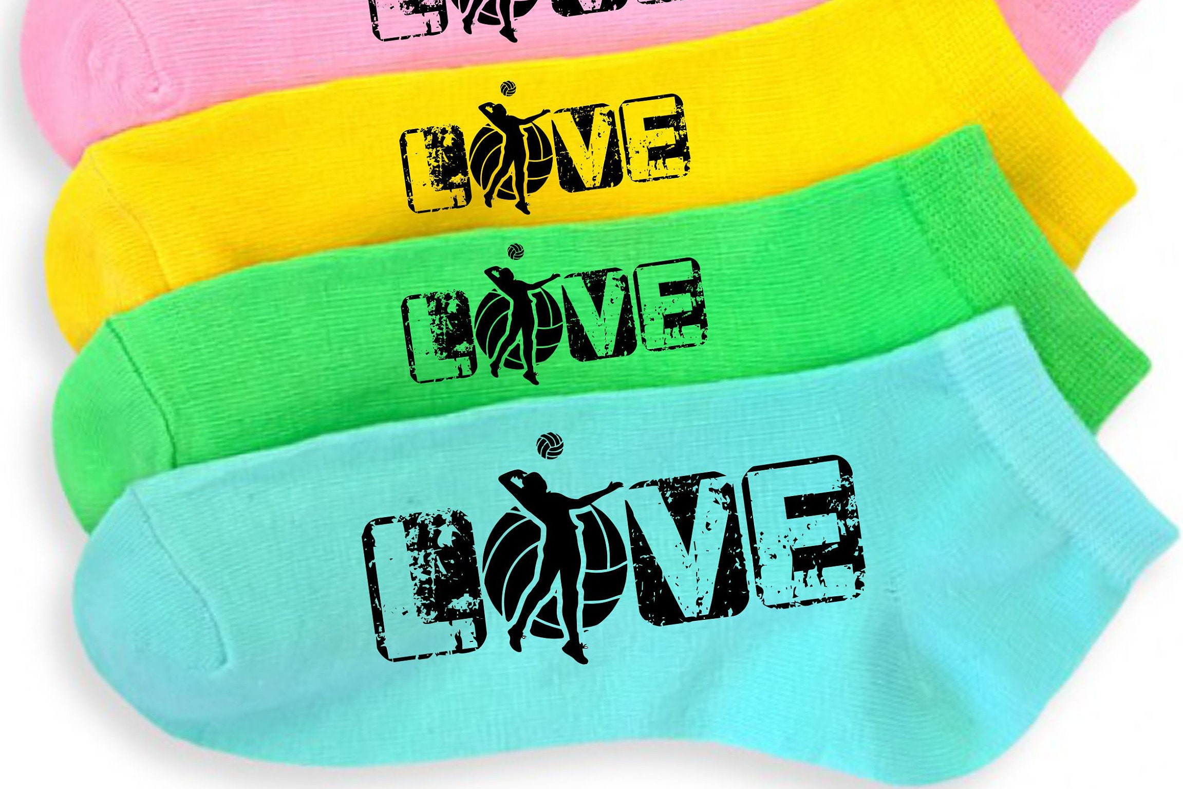 Volleyball Socks 6 Pairs of Custom Printed Etsy