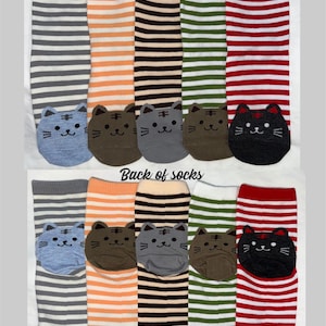 Cat socks - &quot;5 PAIRS&quot; of Cozy Cat socks - Women&#39;s socks - Youth socks - Girls socks - Cat socks - Animal Socks