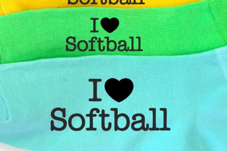 Softball Socks 6 Pairs of Custom Printed Softball Socks Name Etsy