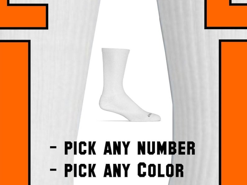 May include: White crew socks with a ribbed texture. - PICK ANY NUMBER - PICK ANY COLOR