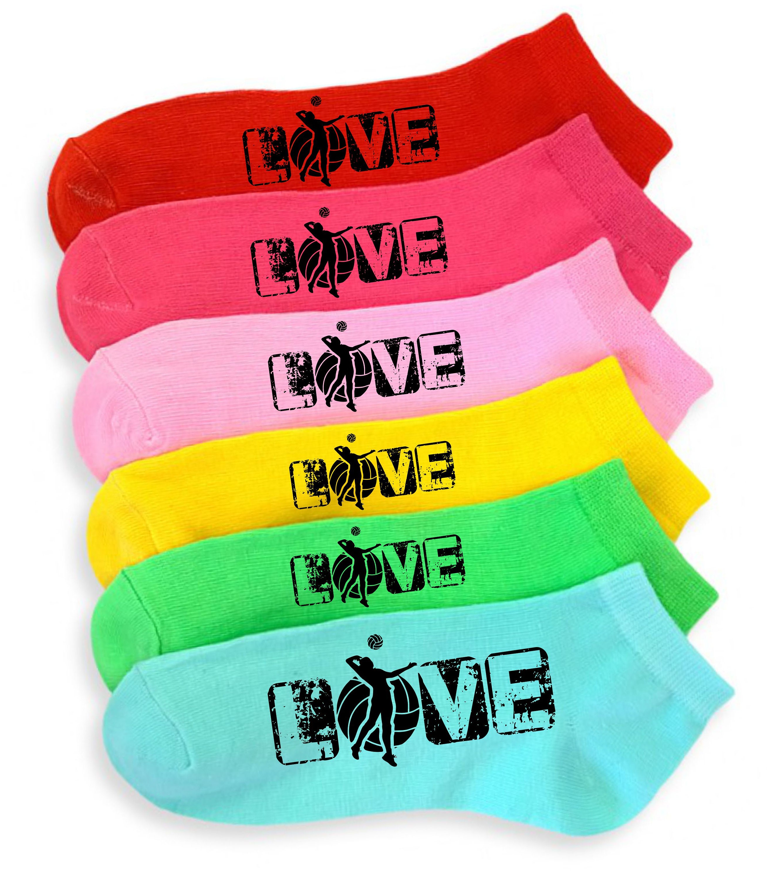 Volleyball Socks 6 Pairs of Custom Printed Etsy