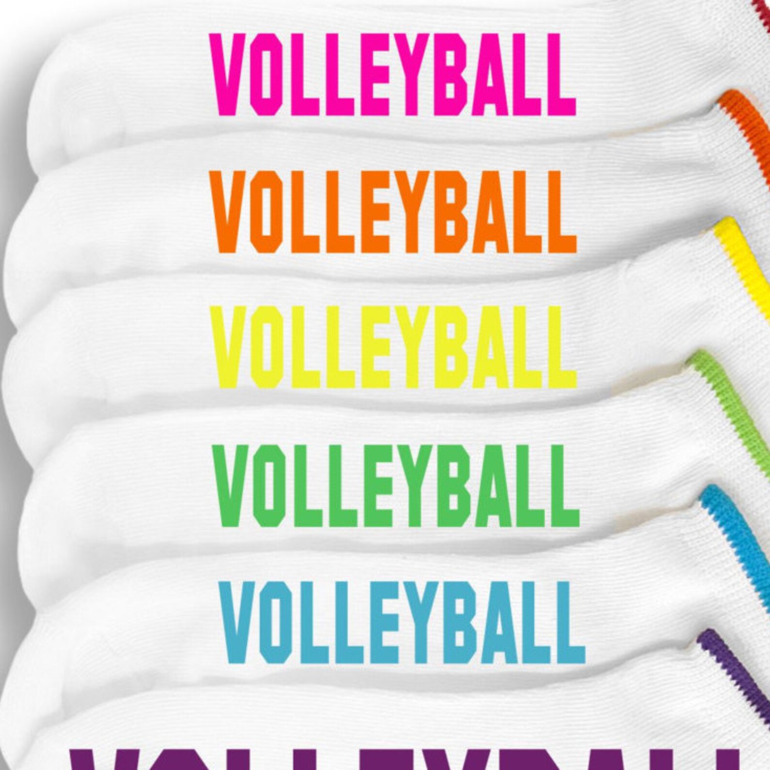 Volleyball Socks 6 Pairs of Custom Volleyball Socks Mascot Etsy