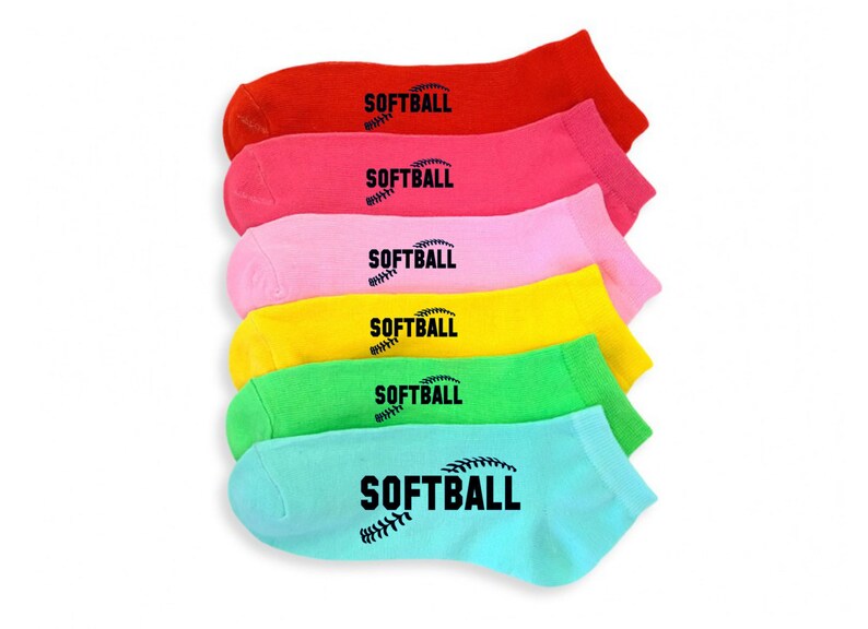 Softball Socks 6 Pairs of Custom Printed Softball Socks Name Etsy