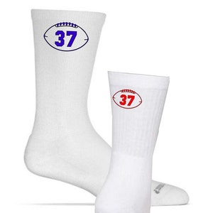 Youth Team Sports Socks Colorfox Teen Custom Number Crew Socks for Soccer Basketball 1 Pair Navy Football Youth Team Sports Socks Colorfox Teen Custom Number Crew Socks for Soccer Basketball 1 Pair Navy Football