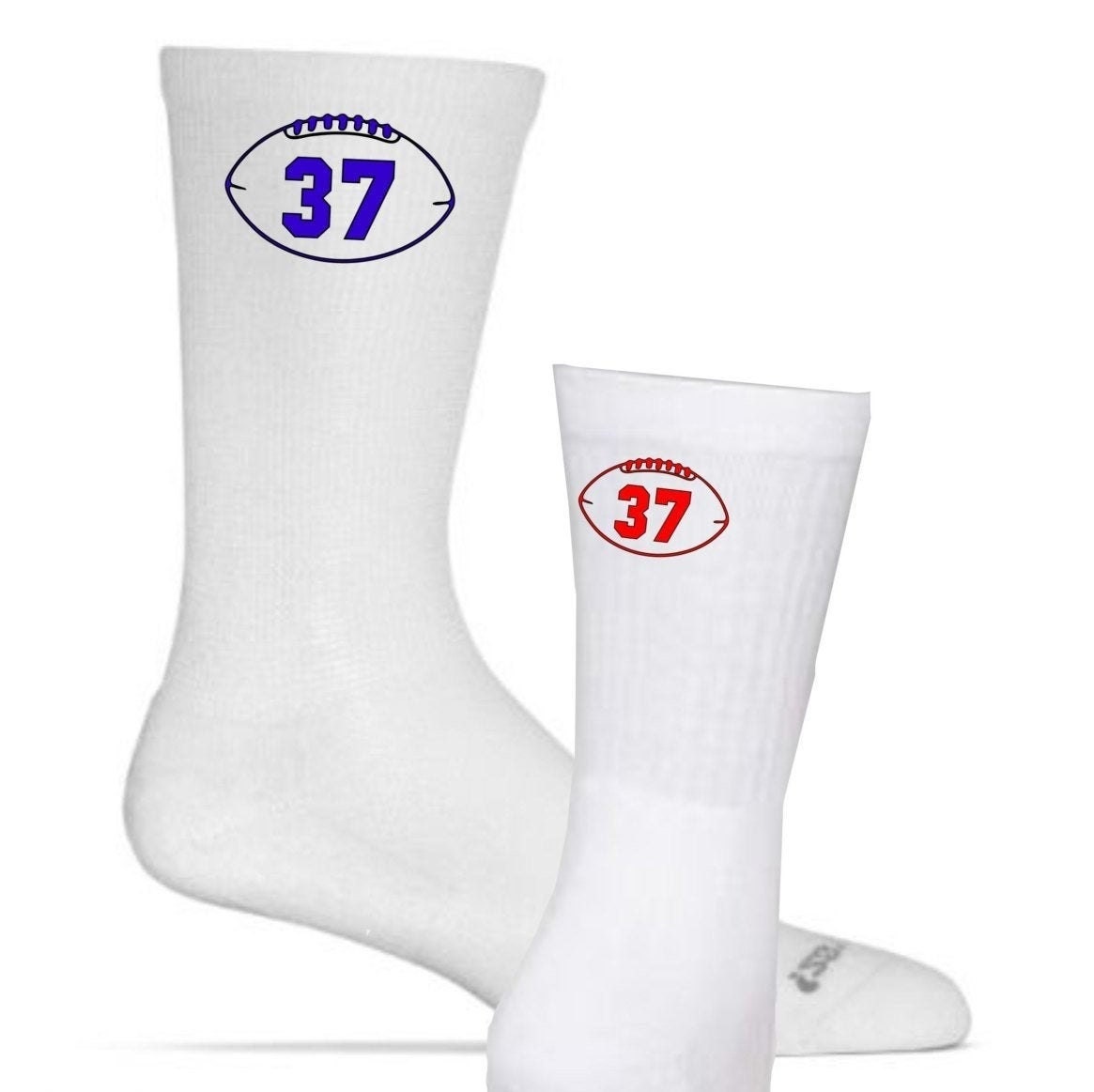 Football Number Socks3 Pairs of Custom Crew Number Socks Etsy