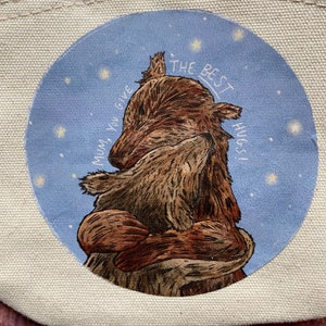 Organic Mama Bear Canvas Zip Cream Purse image 2