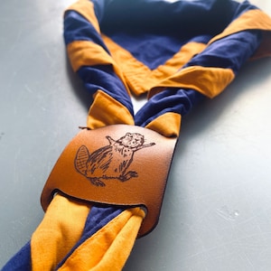 Scout Cubs Explorers Beavers Squirrels leather animal Necker Woggle