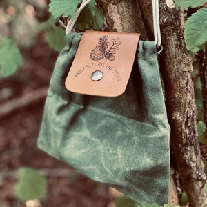 Personalised Foraging Pouch Canvas Drawstring Forest Bag image 8