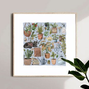 Personalised I love My House Plants Art Print / Greeting Card image 4