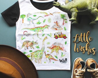 Dinosaur Lover Raglan Children's Kids T-shirt AGE 1-2