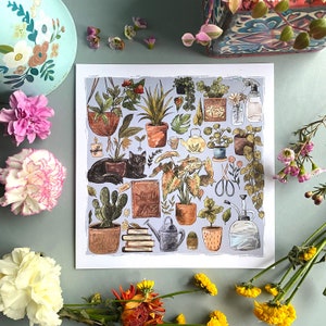 PERSONNALISEZ GRATUITEMENT Impression d'art / Carte de voeux J'aime mes plantes d'intérieur