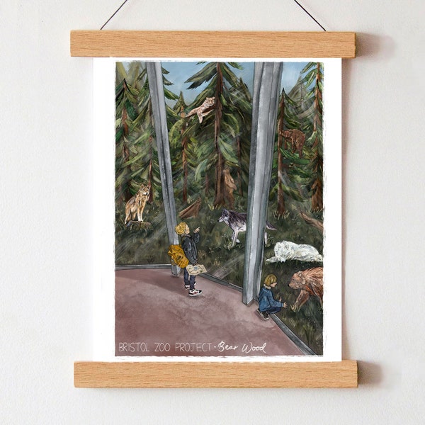 Bristol Zoo Project Bear Woods Greeting Card / Art Print