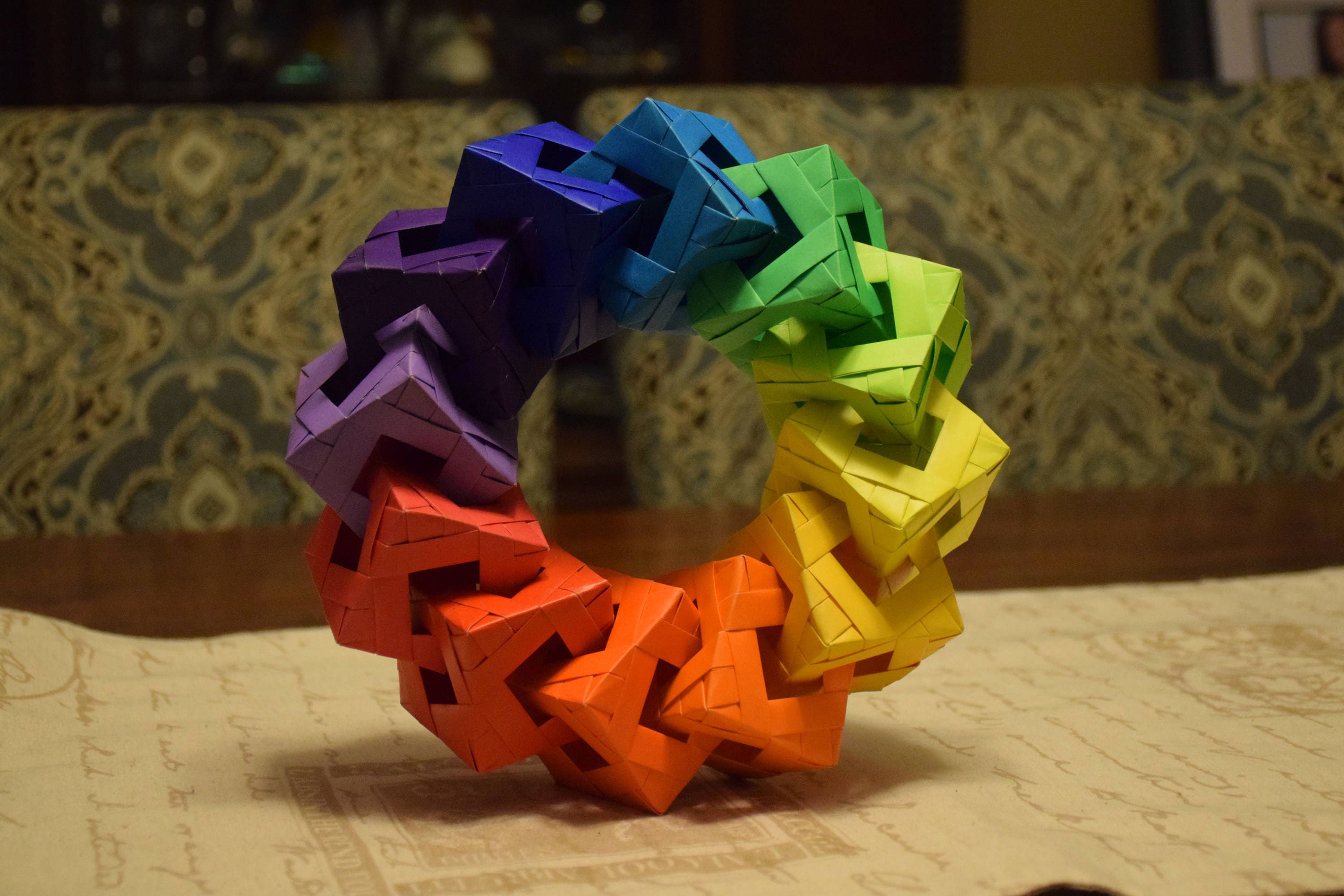 Origami Cube Ring Etsy