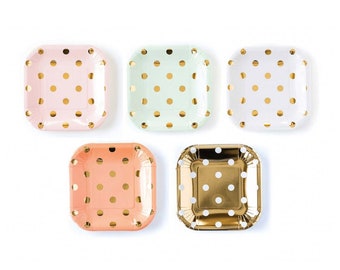 Cute Paper Plates Baby Shower, Paper Dessert Plates, Pastel Paper