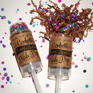 Geburtstags Konfetti Popper Biologisch abbaubar, Birthday Poppers, Buntes Konfetti Papier, Multi Color Konfetti, Biologisch abbaubares Konfetti für Party